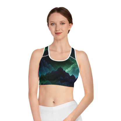 Earth Element Capricorn Sports Bra | ♑ Mountain Wave | Psychedelic Activewear