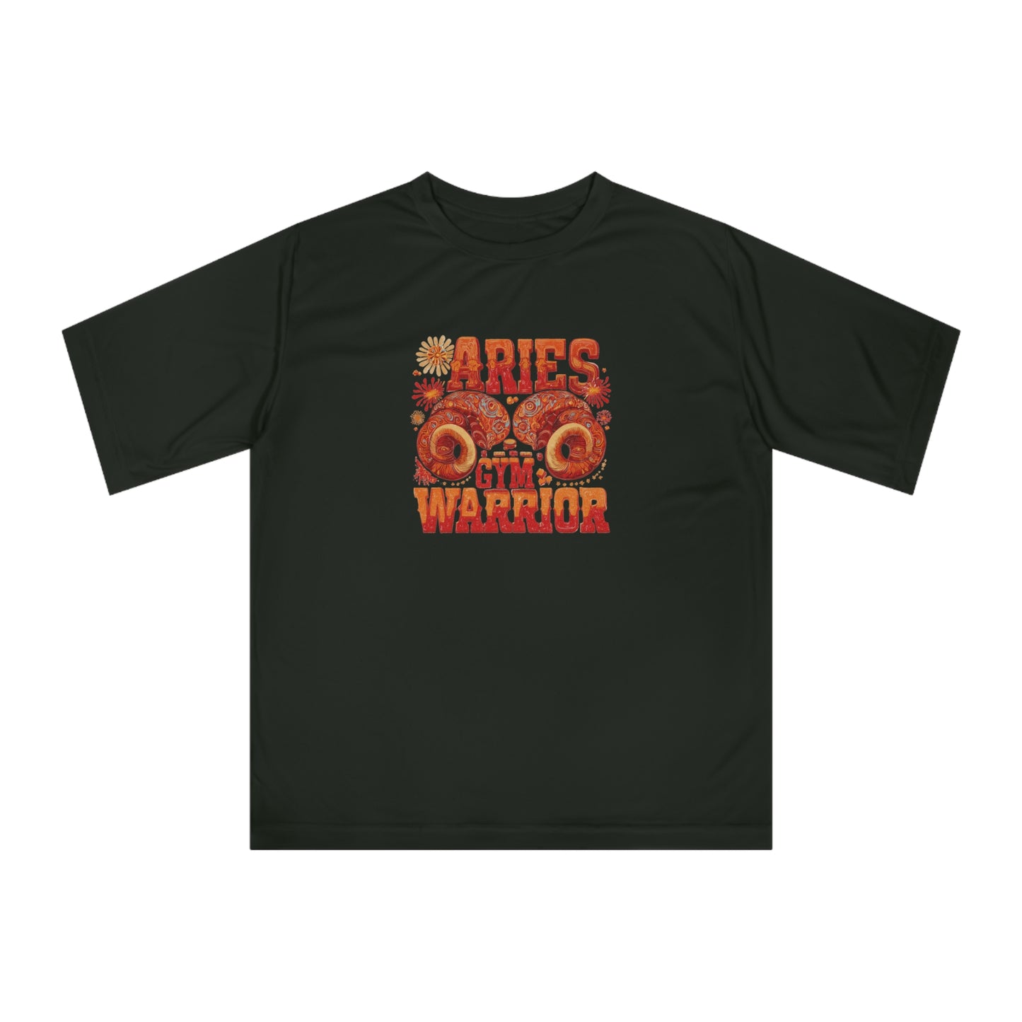 Aries Warrior Performance T-Shirt, Unisex Athletic Tee, Zodiac Sign Shirt, Horoscope Gift, Gym Wear, Astrology Apparel