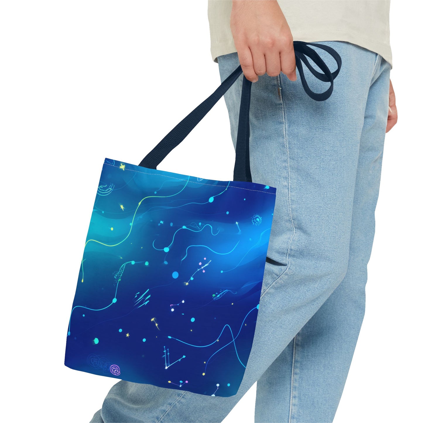 Celestial Tote Bag, Cosmic Tote, Universe Shopper, Astral Bag, Galaxy Gift, Starry Accessory