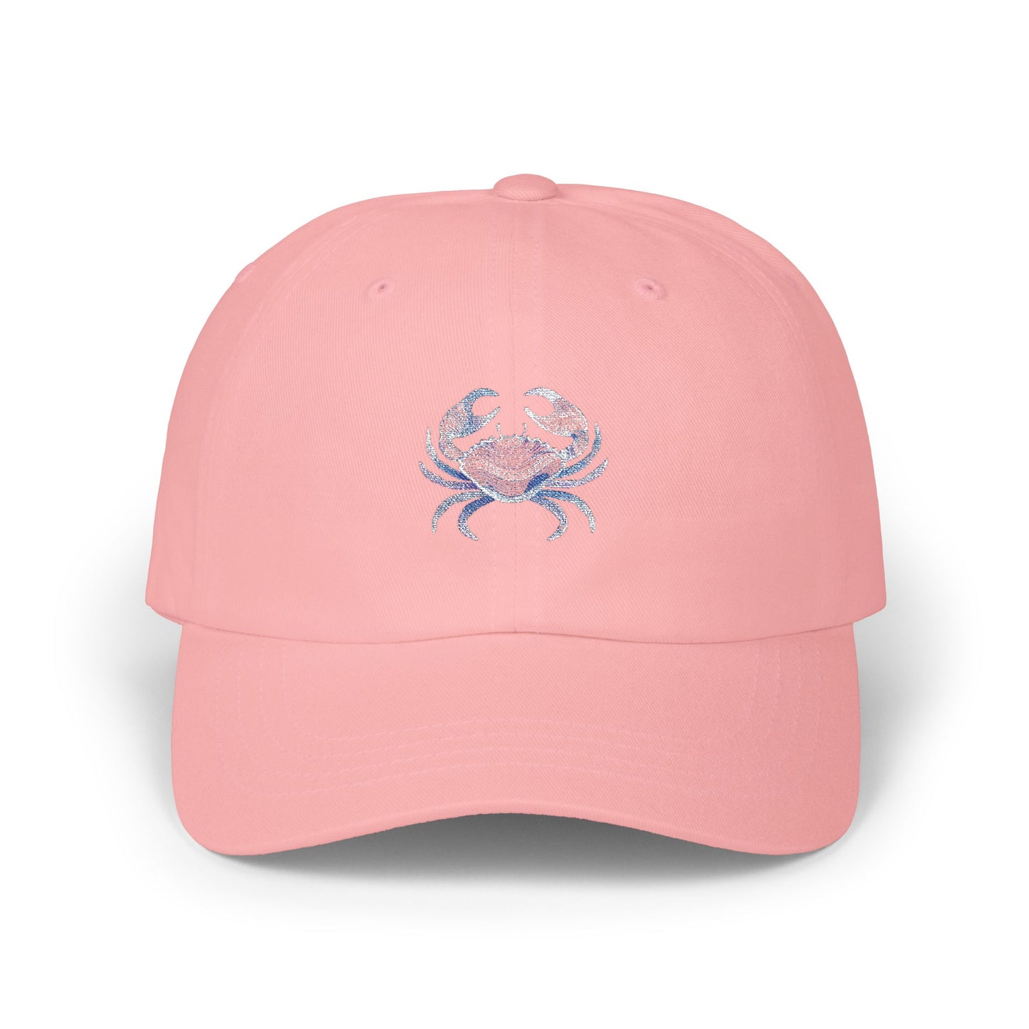 Crab Embroidered Classic Dad Cap | Casual Beach Hat, Summer Accessory, Gift for Fathers, Fisherman Cap, Stylish Sun Protection