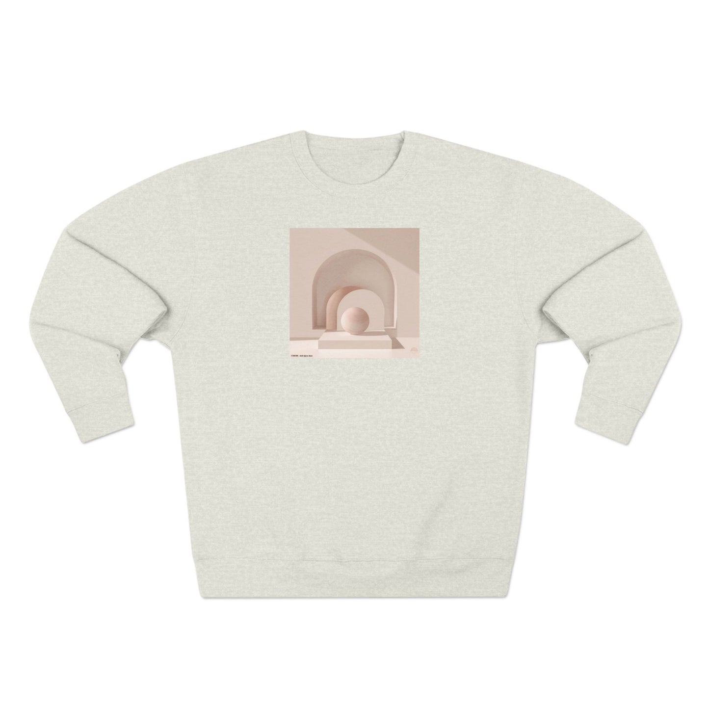Minimalist Archway Crewneck Sweatshirt — Neutral Geometric Abstract Design
