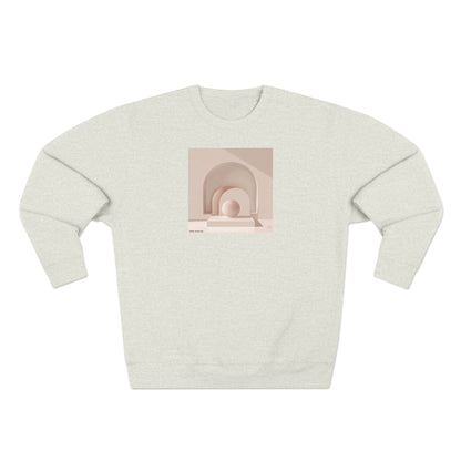 Minimalist Archway Crewneck Sweatshirt — Neutral Geometric Abstract Design
