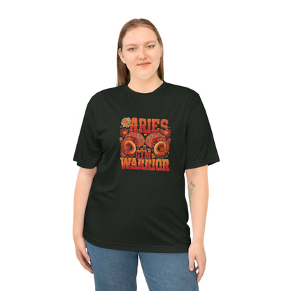 Aries Warrior Performance T-Shirt, Unisex Athletic Tee, Zodiac Sign Shirt, Horoscope Gift, Gym Wear, Astrology Apparel