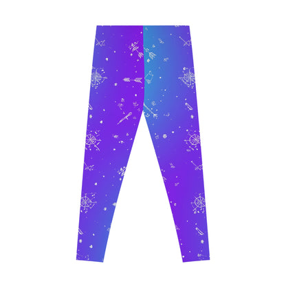 Vibrant Galaxy Stretchy Leggings, Yoga Pants, Workout Leggings, Fashion Accessories, Festival Wear, Gift for Her