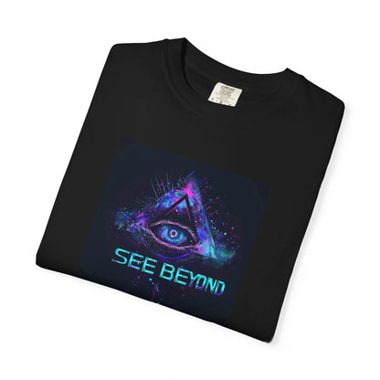Mystical Eye Graphic T-shirt - See Beyond, Trendy Unisex Apparel for Festivals, Gifts, Casual Wear, Spiritual Events