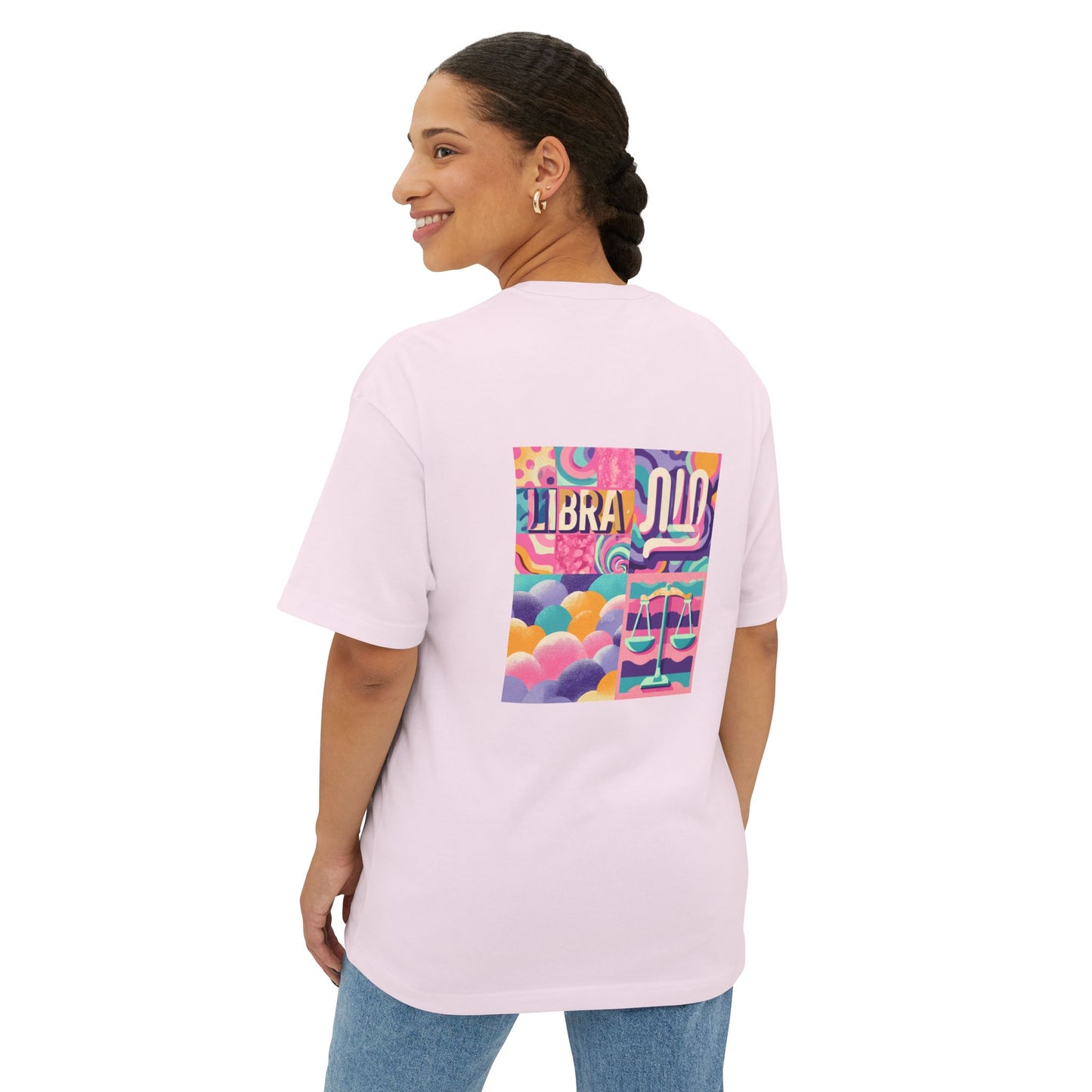 Libra Unisex Oversized Boxy Tee | Astrology Shirt, Zodiac Tee, Astrology Gift, Horoscope Apparel, Libra Season Outfit