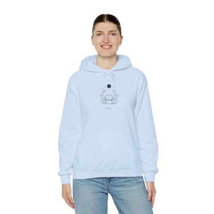 Cozy Crab Graphic Hoodie - Fun Gift for Beach Lovers, Casual Wear, Summer Vibes, Seafood Lover's Apparel, Cute Sweatshirt for Friends