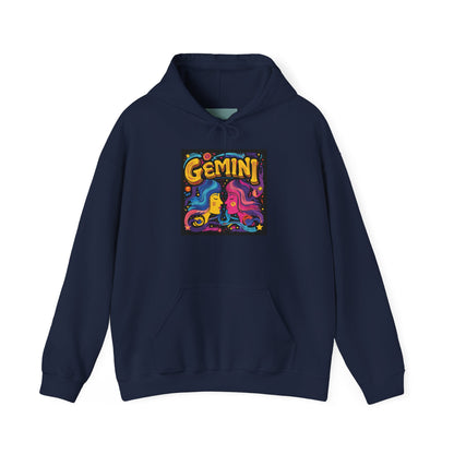 Gemini Zodiac Hoodie, Unisex Astrology Sweatshirt, Star Sign Gifts, Colorful Astrology Pullover, Birthday Gift for Geminis, Celestial Style