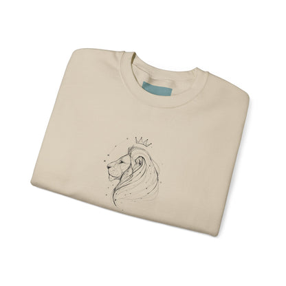 Majestic Lion Crewneck Sweatshirt | Casual Streetwear, Animal Lover Gift, Cozy Fall Style, Unisex Apparel, Inspirational Fashion
