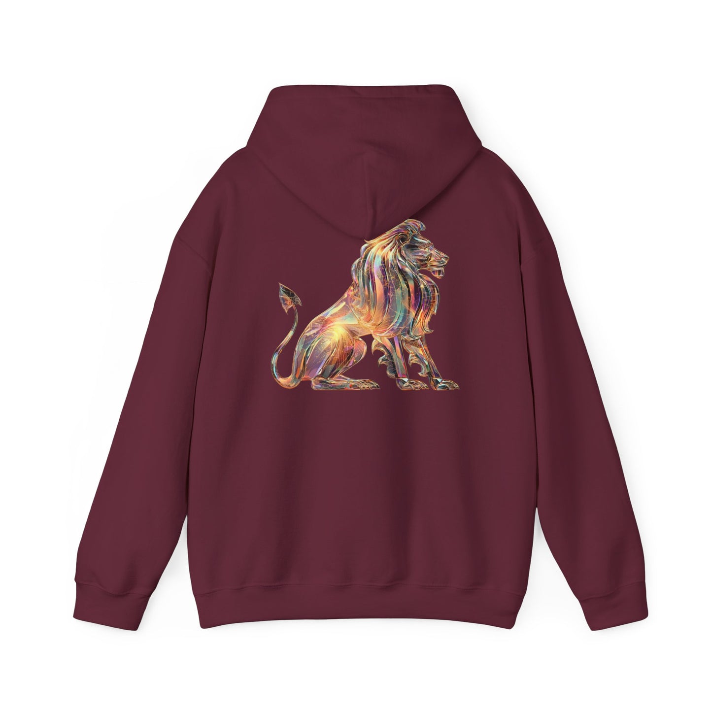 Fire Element Leo Hooded Sweatshirt | ♌ Brave Heart | Psychedelic Zodiac Hoodie