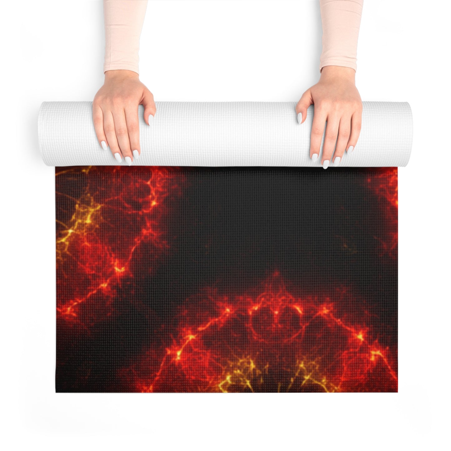 Fire Element Yoga Mat | Aries Leo Sagittarius | Vibrant Mandala Foam Mat