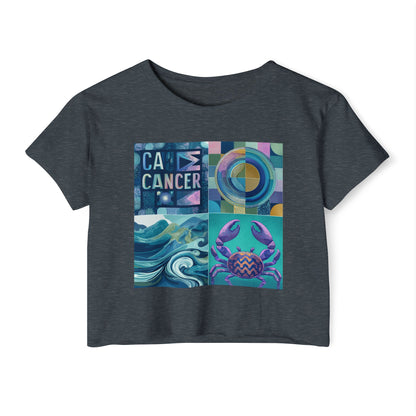 Vibrant Women's Festival Crop Top - Celebrate Cancer Season, Boho Chic, Summer Vibes, Casual Wear, Artsy Style
