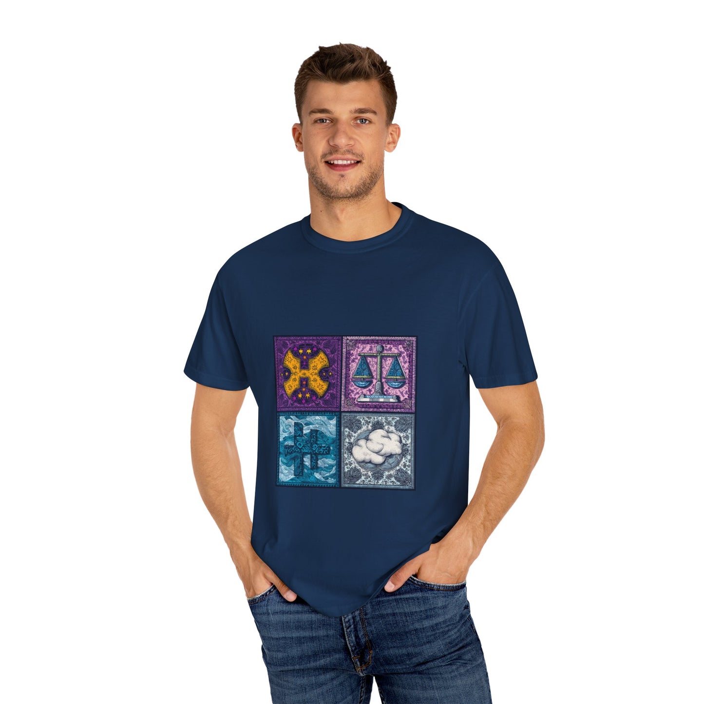 Colorful Zodiac T-shirt - Astrology Gift, Unisex Tee, Horoscope Apparel, Celestial Design, Unique Astrology Shirt