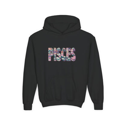 Pisces Youth Hoodie, Trendy Zodiac Sweatshirt for Teens, Astrological Gift, Astrology Lover Apparel, Perfect for Birthdays and Celebrations
