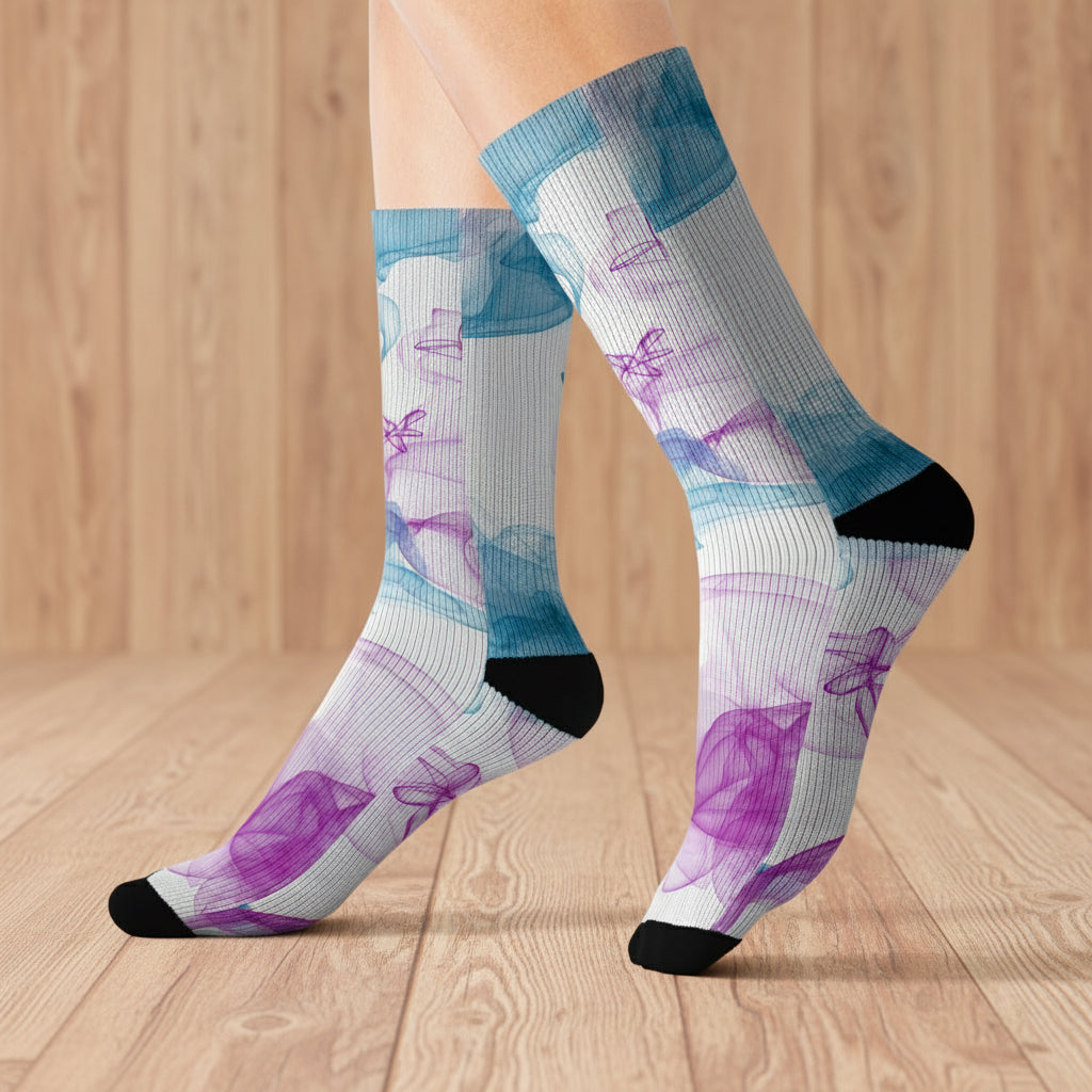 Artistic Sublimation Socks with Colorful Smoke Design, Gift for Sock Lovers, Fashionable Women's Accessories, Unique Gift for [...]