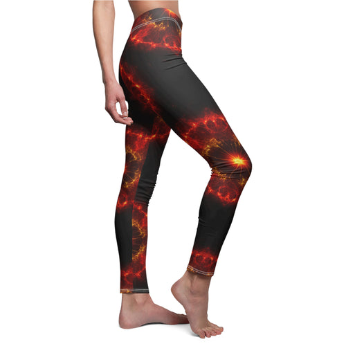 Fire Element Sagittarius Leggings | ♐ Galactic Fire | Psychedelic Workout Tights