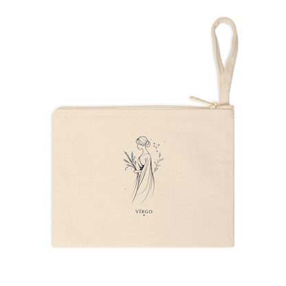 Virgo Zodiac Accessory Pouch, Astrology Gift, Zipper Bag, Celestial Makeup Organizer, Personalized Virgo Accessories, Horoscope Pouch