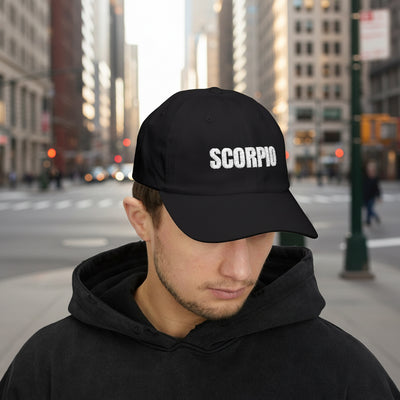 Scorpio Dad Cap — Distressed Zodiac Baseball Hat
