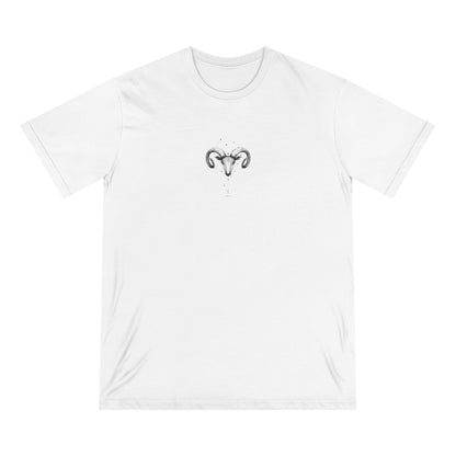 Organic Ram Design T-shirt - Eco-Friendly Casual Wear, Sustainable Fashion, Animal Lover Gift, Unisex Tee, Gift for Nature Enthusiasts