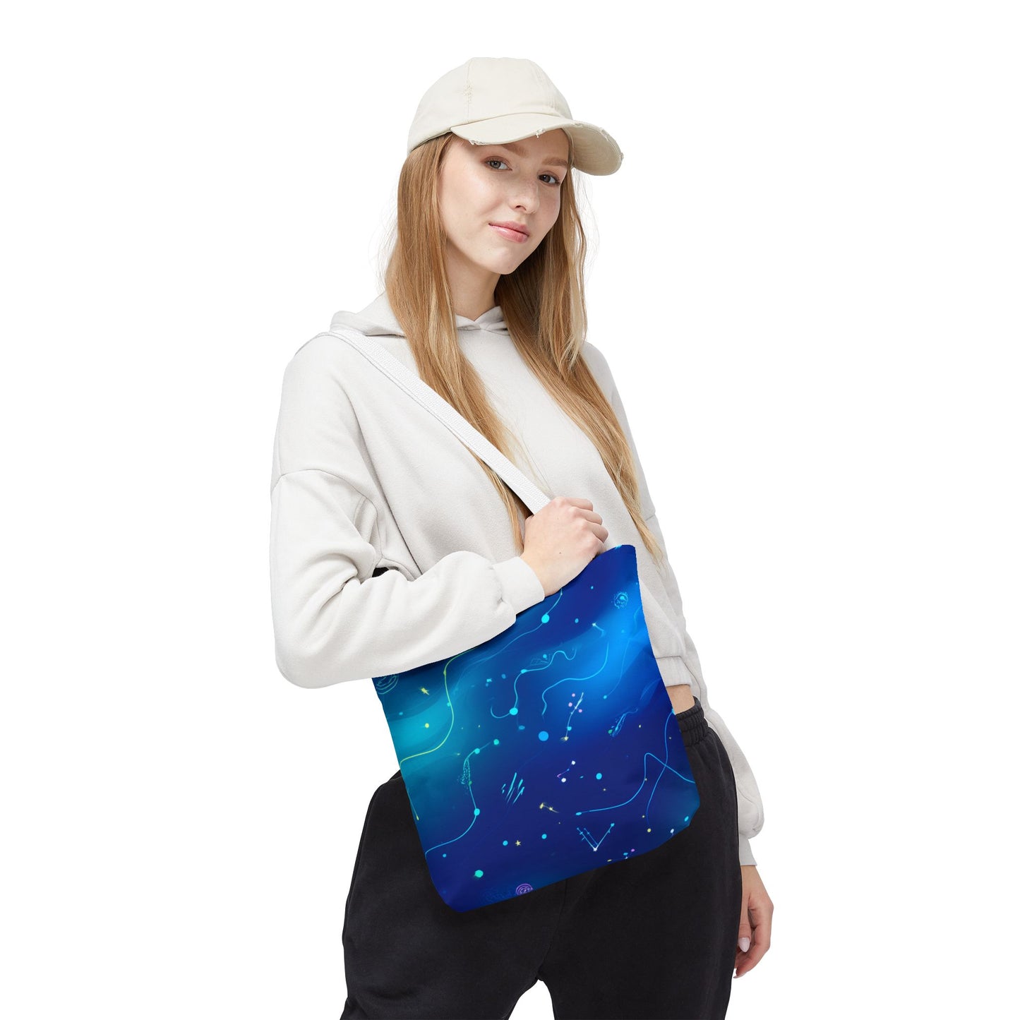 Celestial Tote Bag, Cosmic Tote, Universe Shopper, Astral Bag, Galaxy Gift, Starry Accessory