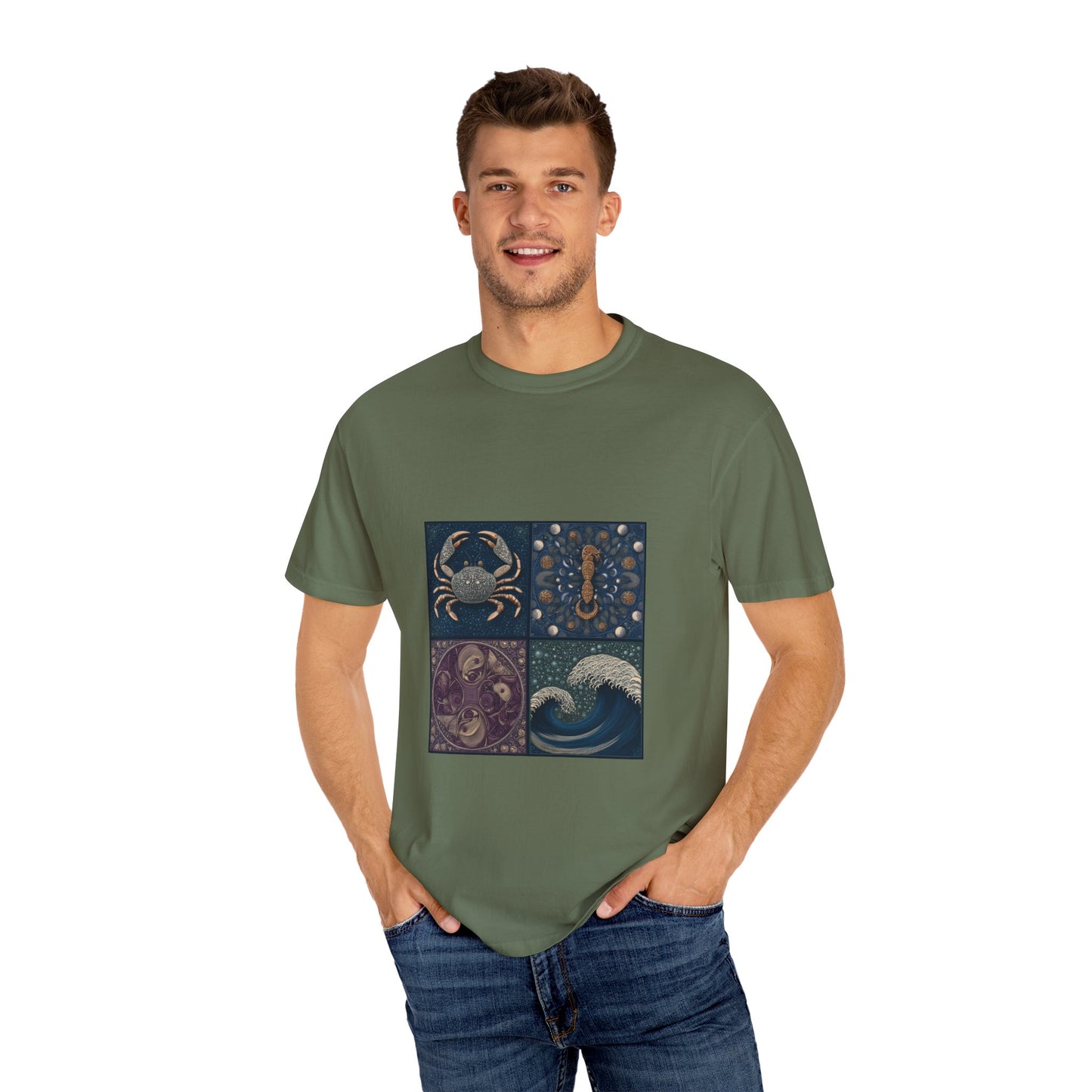 Ocean-Inspired Graphic T-Shirt for Nature Lovers, Beach Vibes, Summer Apparel, Astrology Gift, Unisex Casual Wear