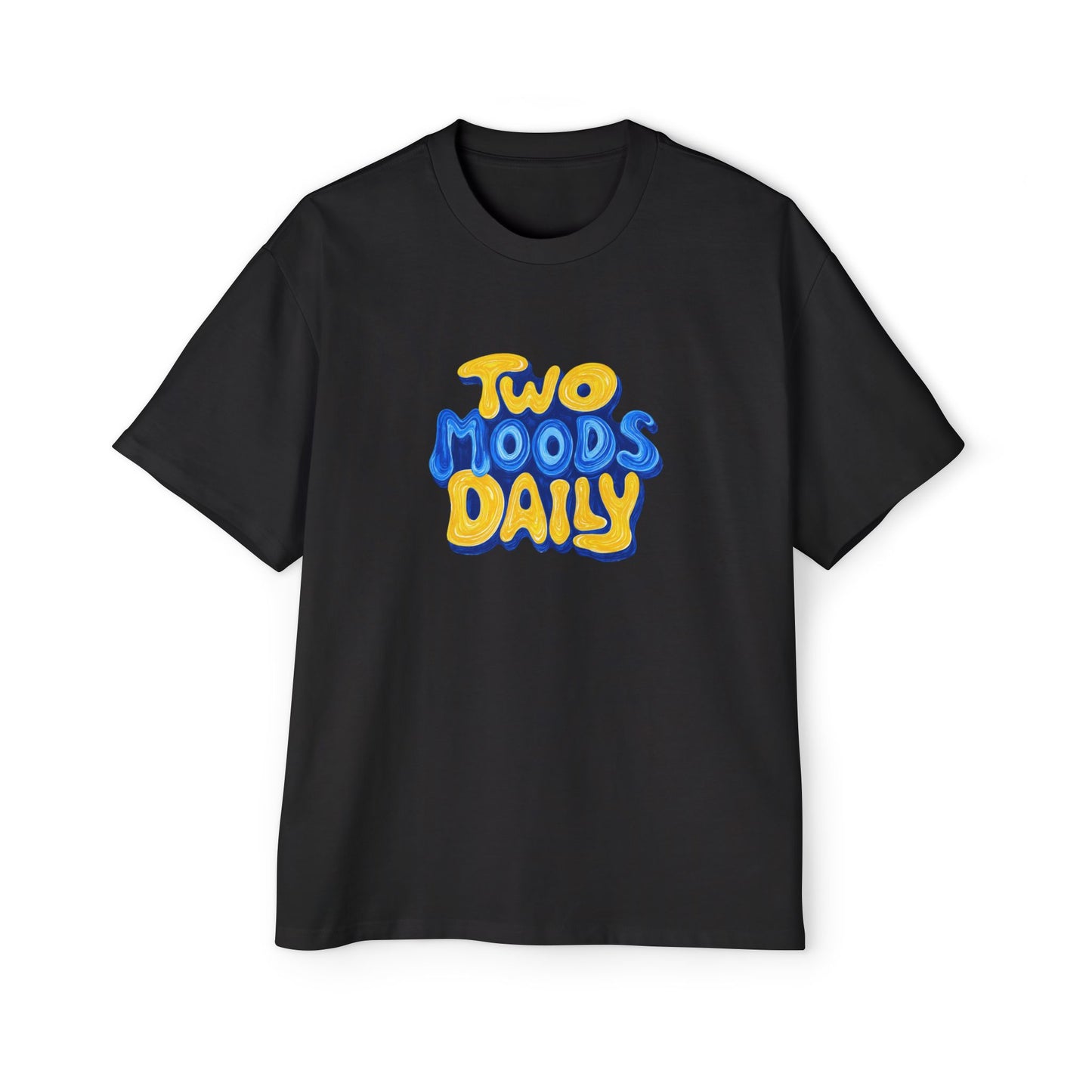 Two Moods Daily Graphic Tee — Funny Oversized Men's T-Shirt