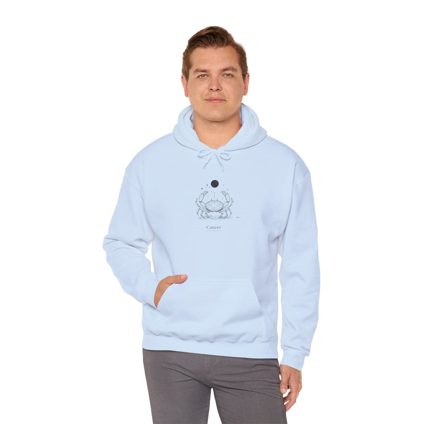 Cozy Crab Graphic Hoodie - Fun Gift for Beach Lovers, Casual Wear, Summer Vibes, Seafood Lover's Apparel, Cute Sweatshirt for Friends