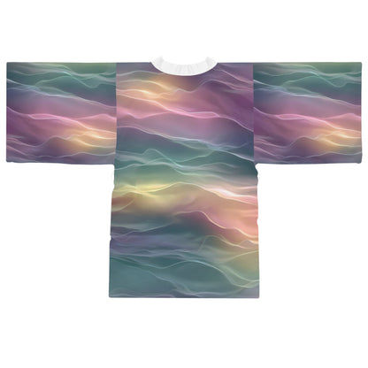 Earth Element Wave Kimono Robe | Taurus Virgo Capricorn | Psychedelic Loungewear