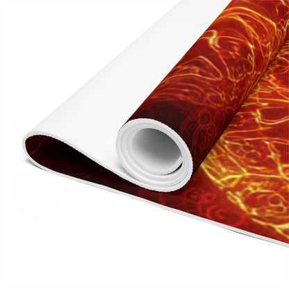 Fire Element Yoga Mat | Aries Leo Sagittarius | Psychedelic Foam Mat