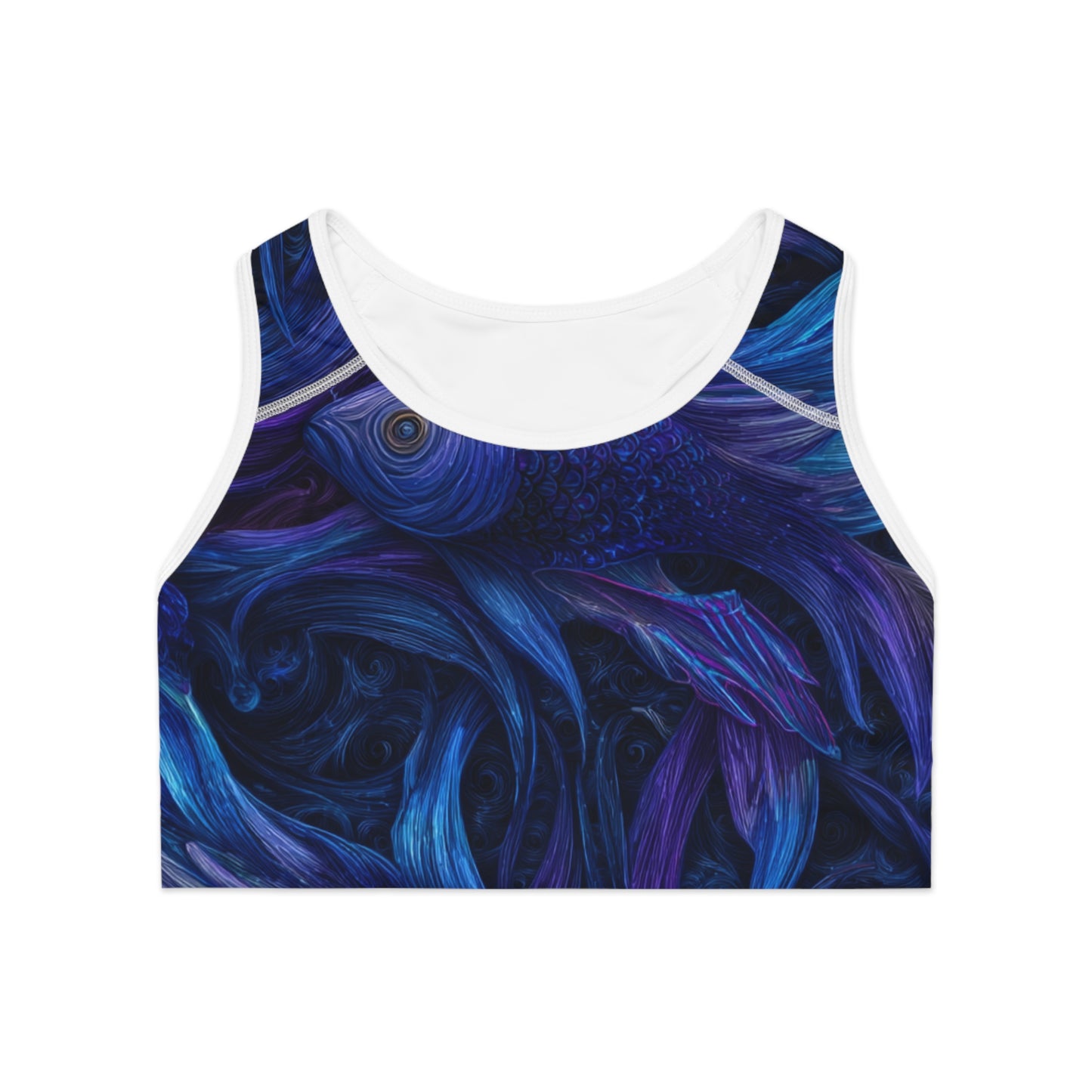 Water Element Pisces Sports Bra | ♓ Ocean-Inspired | Psychedelic Activewear