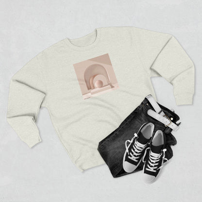 Minimalist Archway Crewneck Sweatshirt — Neutral Geometric Abstract Design