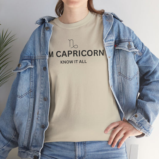 I m Capricorn Know It All tee Capricorn Zodiac TShirt