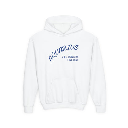 Air Element Aquarius Youth Hoodie | ♒ Rebel Flow | Psychedelic Zodiac Sweatshirt