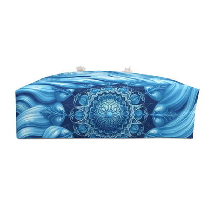 Water Element Blue Swirl Weekender Bag - Elemental Flow Travel Tote, Aquatic Energy Gift, Celestial Ocean Design