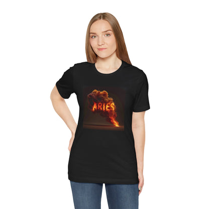 Unisex Aries Graphic Tee, Astrology Shirt, Zodiac Enthusiast Gift, Black T-Shirt for Aries, Birthday Gift for Aries