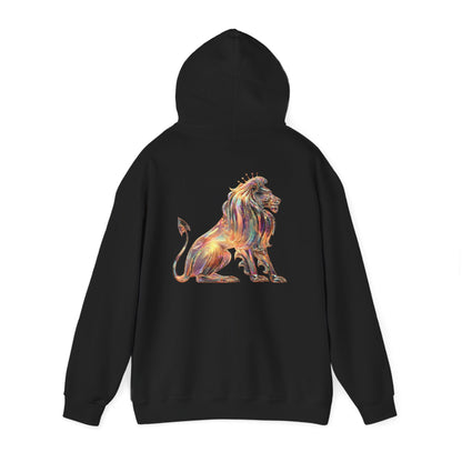 Fire Element Leo Hooded Sweatshirt | ♌ Brave Heart | Psychedelic Zodiac Hoodie