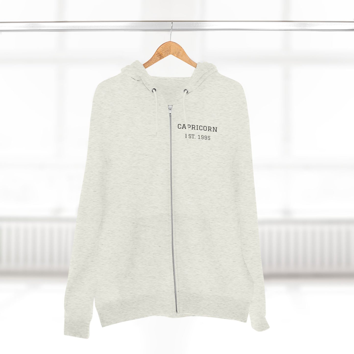 Capricorn Zip Hoodie - Minimal 'Capricorn Est 1998' Zodiac Hoodie