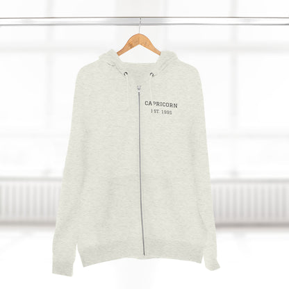 Capricorn Zip Hoodie - Minimal 'Capricorn Est 1998' Zodiac Hoodie