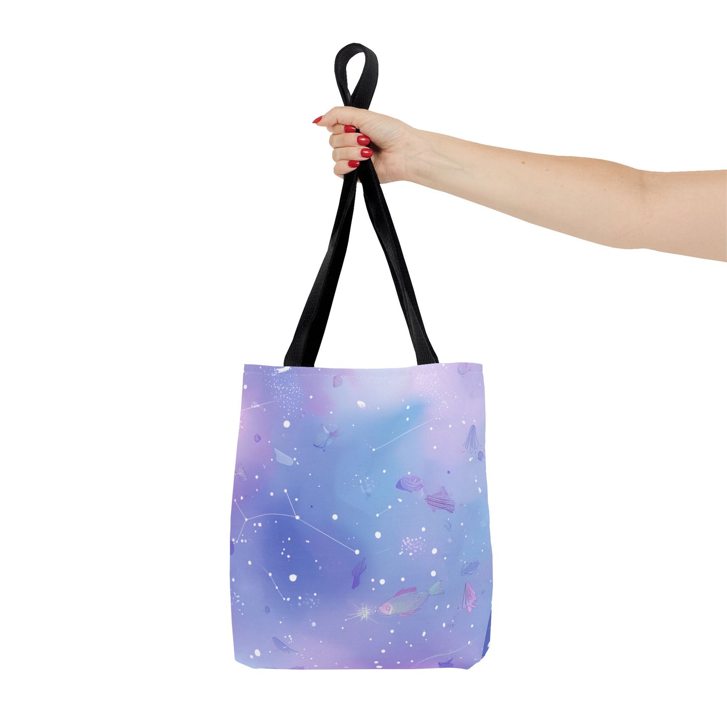 Celestial Tote Bag, Starry Sky Canvas Bag, Colorful Reusable Shopping Tote, Gift for Astronomers, Trendy Eco-Friendly Tote
