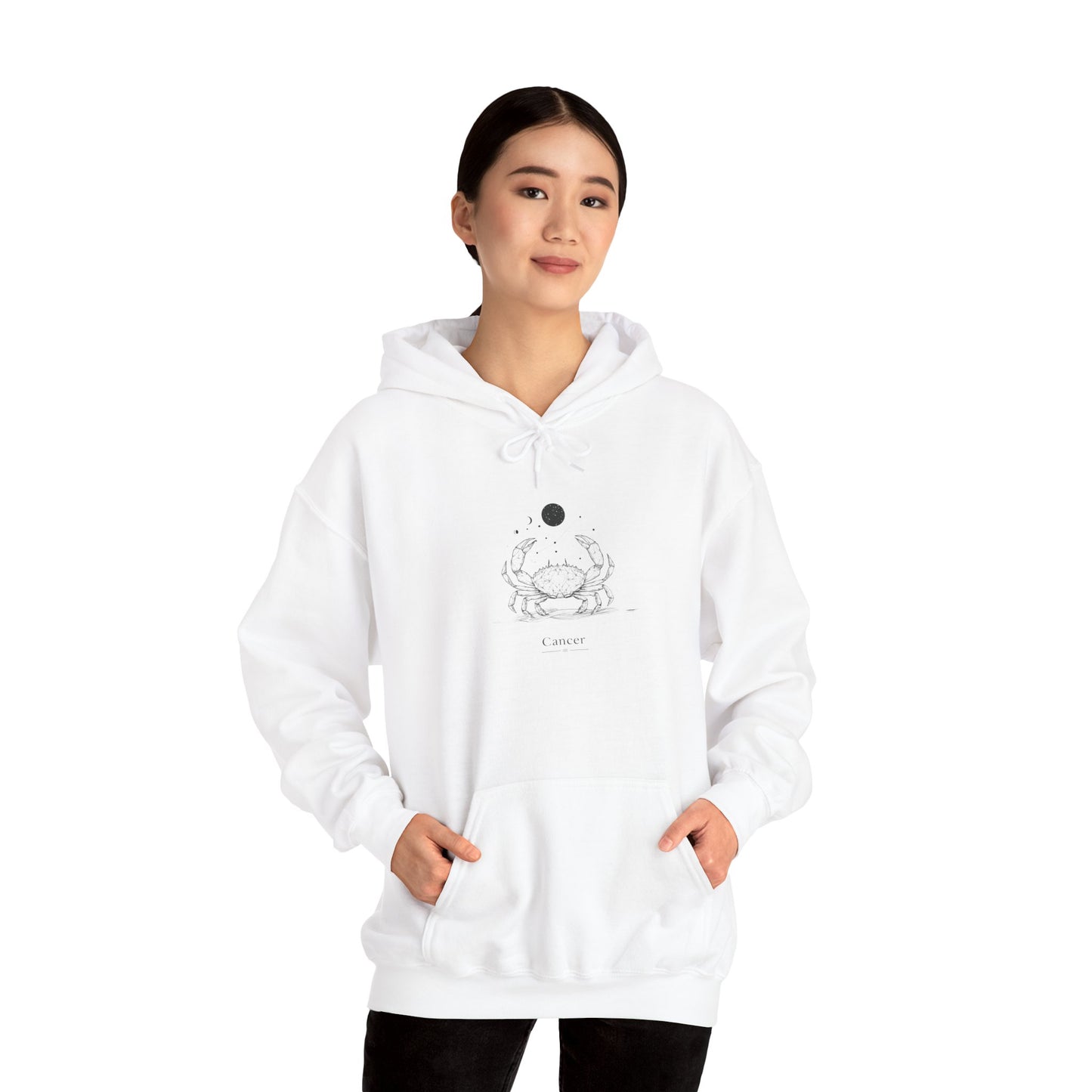 Cozy Crab Graphic Hoodie - Fun Gift for Beach Lovers, Casual Wear, Summer Vibes, Seafood Lover's Apparel, Cute Sweatshirt for Friends