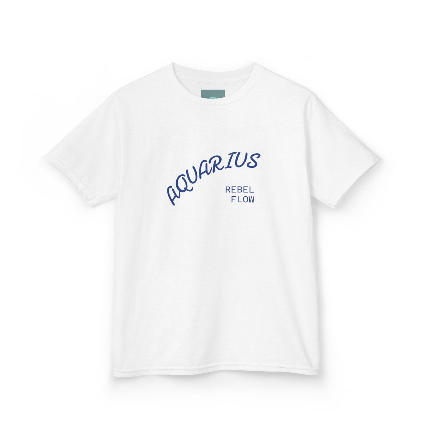 Air Element Aquarius Kids Tee | ♒ Cosmic Waves | Psychedelic Youth Shirt