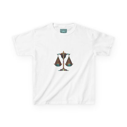 Kids Justice Scale Tee - Fun Graphic T-Shirt for Little Lawyers, Legal Theme Gift, Birthday, Back to School, Everyday Wear