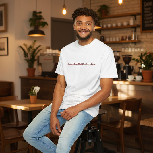 Embroidered Cancer Zodiac Unisex T-shirt, Zodiac Sign Tee, Astrology Horoscope Shirt, Celestial Clothing, Birthday Gift Shirt