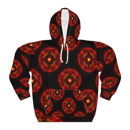 Fire Element Sagittarius Hoodie | ♐ Vibrant Patterned | Psychedelic AOP Pullover