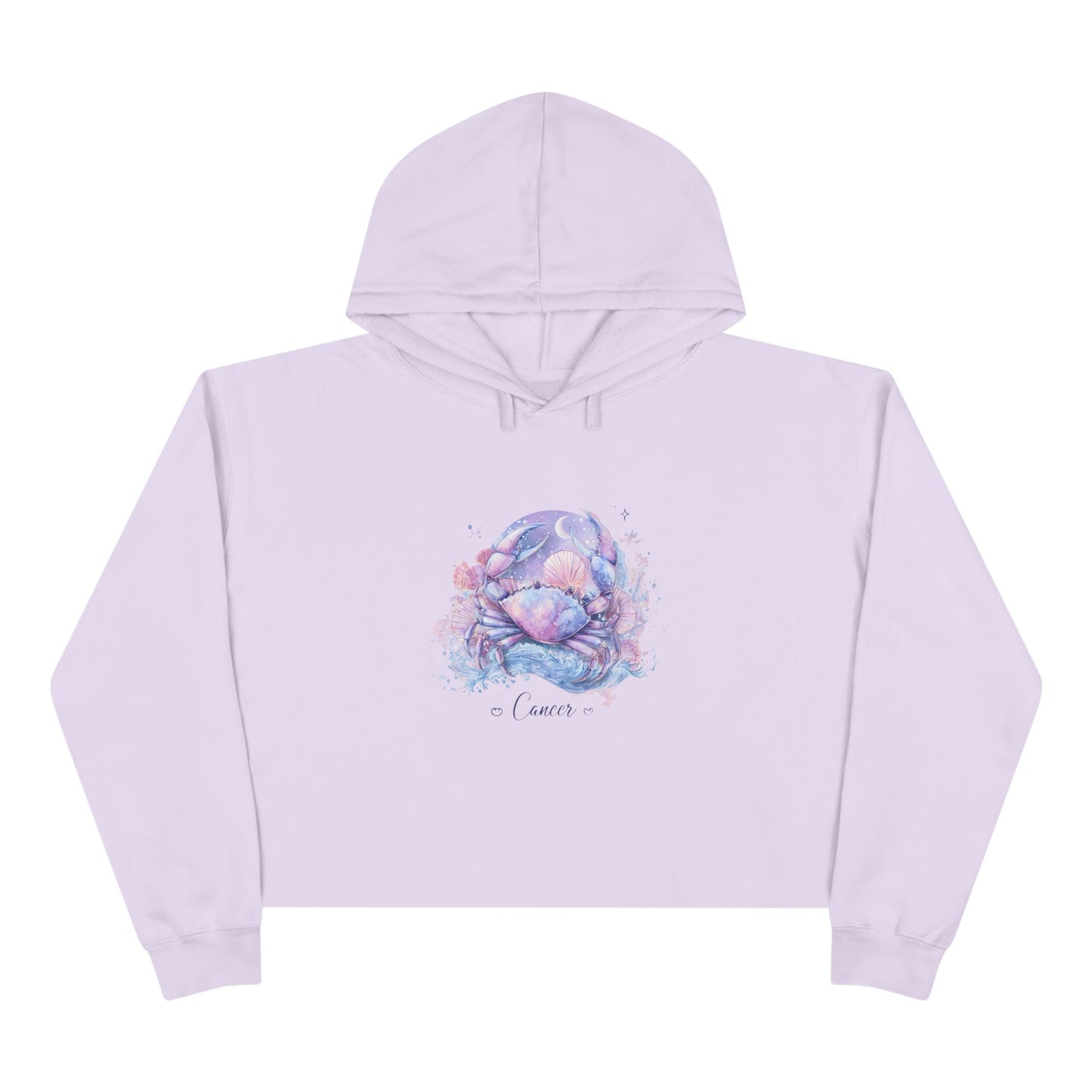 Cancer Zodiac Crop Hoodie, Astrology Sweatshirt, Horoscope Hoodie, Gift for Cancer, Feminine Astrology Top