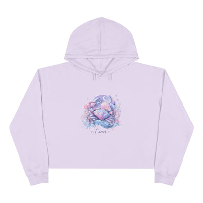 Cancer Zodiac Crop Hoodie, Astrology Sweatshirt, Horoscope Hoodie, Gift for Cancer, Feminine Astrology Top