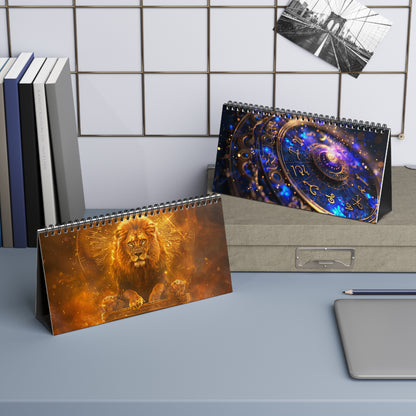 Astrological Desktop Calendar, Zodiac Calendar, Astrology Desk Decor, Monthly Planner, Horoscope Gift, Cosmic Calendar