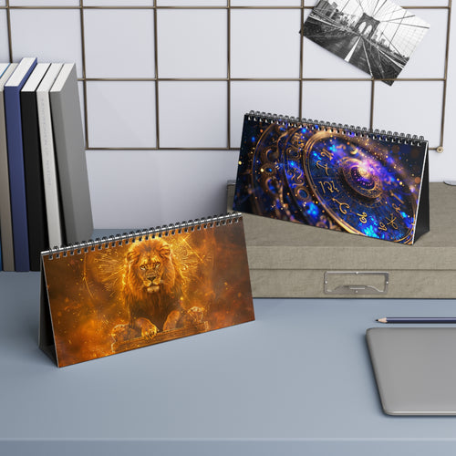 Astrological Desktop Calendar, Zodiac Calendar, Astrology Desk Decor, Monthly Planner, Horoscope Gift, Cosmic Calendar