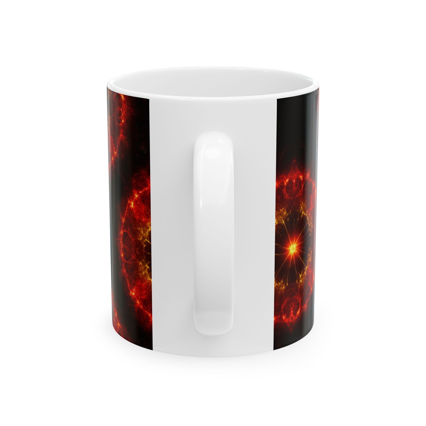Fire Element Mug | Aries Leo Sagittarius | Fiery Kaleidoscope Ceramic Coffee Cup