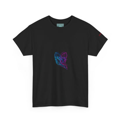 Neon Ghost Unisex Heavy Cotton Tee, Graphic Tee, Unique T-Shirt, Casual Wear, Art Lover Gift, Birthday Present, Festival Outfit